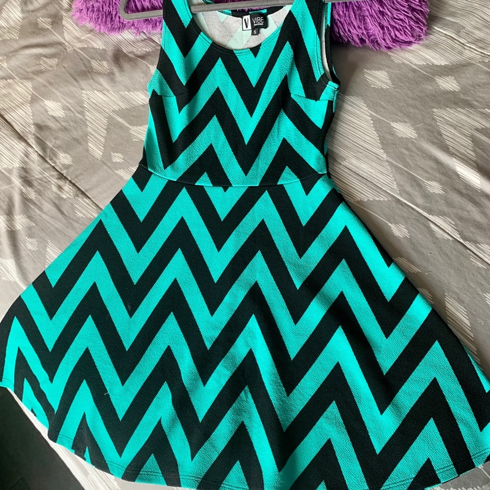 Teal mini dress
